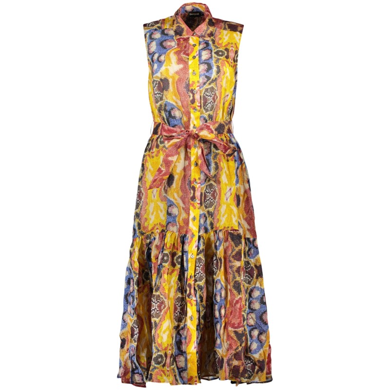 DESIGUAL ABITO LUNGO DONNA GIALLO