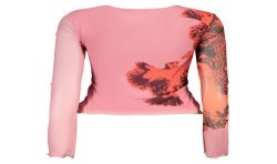 DESIGUAL T-SHIRT MANICHE LUNGHE DONNA ROSA