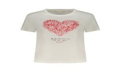 DESIGUAL T-SHIRT MANICHE CORTE DONNA BIANCO