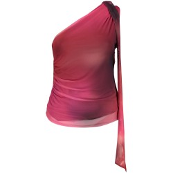 DESIGUAL T-SHIRT MANICHE CORTE DONNA VIOLA