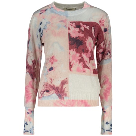 DESIGUAL MAGLIA DONNA ROSA