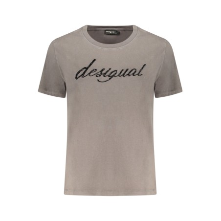 DESIGUAL T-SHIRT MANICHE CORTE DONNA GRIGIO