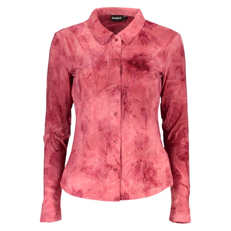DESIGUAL CAMICIA MANICHE LUNGHE DONNA ROSSO