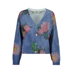 DESIGUAL CARDIGAN DONNA BLU
