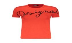 DESIGUAL T-SHIRT MANICHE CORTE DONNA ROSSO