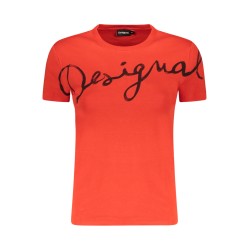 DESIGUAL T-SHIRT MANICHE CORTE DONNA ROSSO