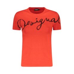 DESIGUAL T-SHIRT MANICHE CORTE DONNA ROSSO