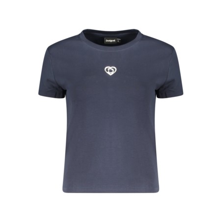 DESIGUAL T-SHIRT MANICHE CORTE DONNA BLU