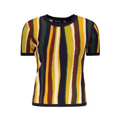 DESIGUAL T-SHIRT MANICHE CORTE DONNA BLU