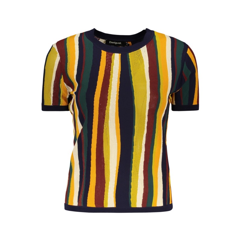 DESIGUAL T-SHIRT MANICHE CORTE DONNA BLU