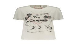 DESIGUAL T-SHIRT MANICHE CORTE DONNA BIANCO