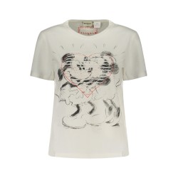 DESIGUAL T-SHIRT MANICHE CORTE DONNA BIANCO