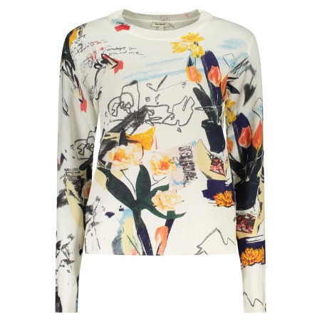 DESIGUAL MAGLIA DONNA BIANCO