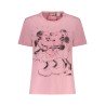 DESIGUAL T-SHIRT MANICHE CORTE DONNA ROSA