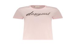 DESIGUAL T-SHIRT MANICHE CORTE DONNA ROSA