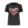 DESIGUAL T-SHIRT MANICHE CORTE DONNA NERO