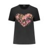 DESIGUAL T-SHIRT MANICHE CORTE DONNA NERO