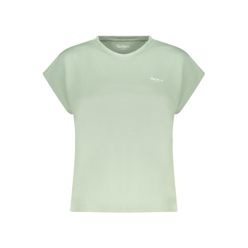 PEPE JEANS T-SHIRT MANICHE CORTE DONNA VERDE