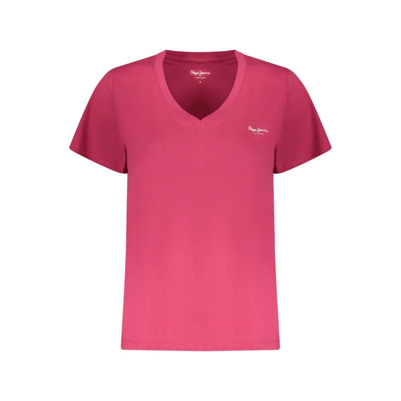 PEPE JEANS T-SHIRT MANICHE CORTE DONNA ROSA
