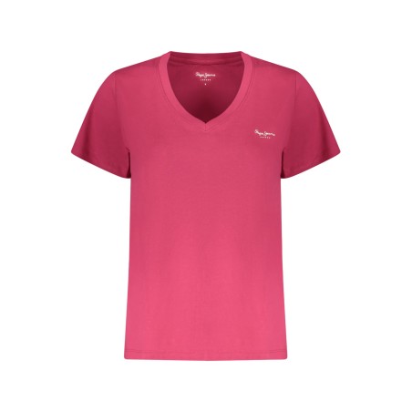 PEPE JEANS T-SHIRT MANICHE CORTE DONNA ROSA