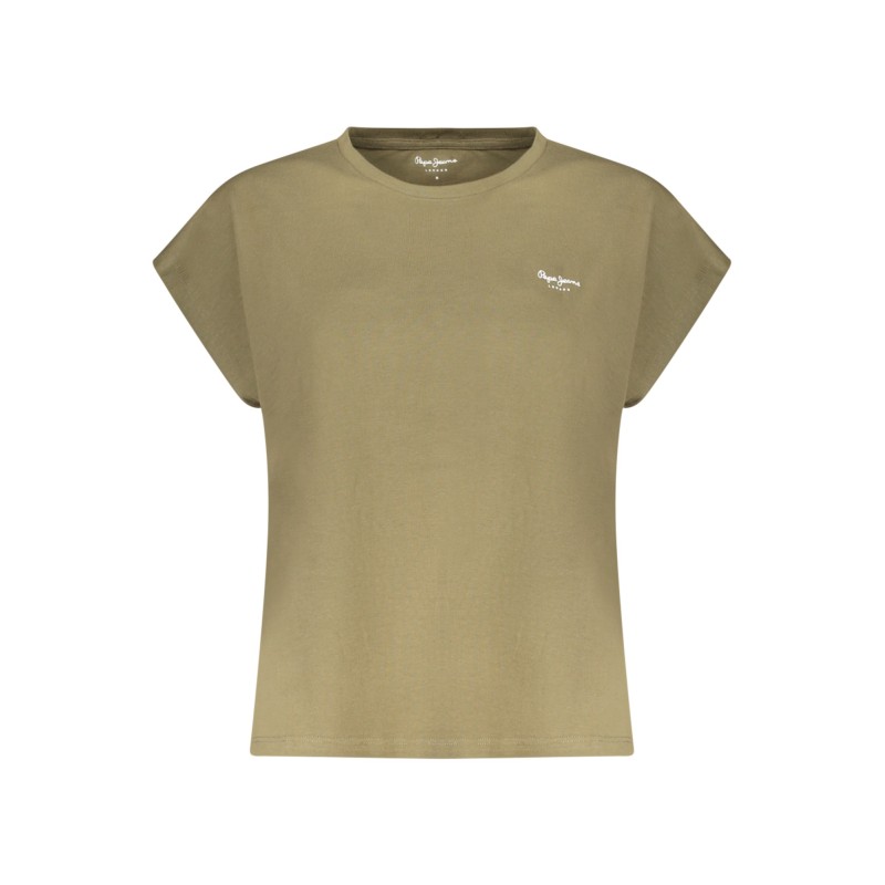 PEPE JEANS T-SHIRT MANICHE CORTE DONNA VERDE