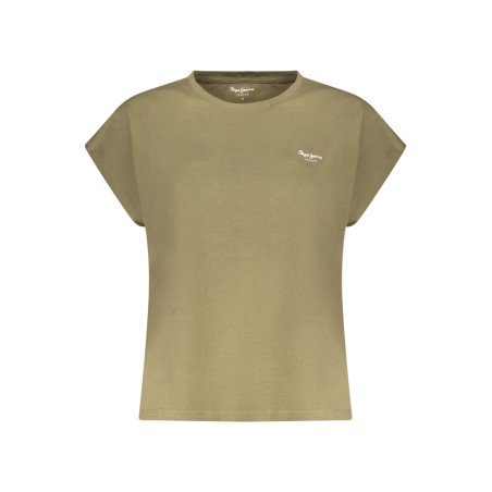 PEPE JEANS T-SHIRT MANICHE CORTE DONNA VERDE