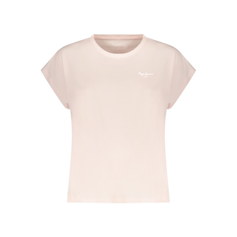 PEPE JEANS T-SHIRT MANICHE CORTE DONNA ROSA