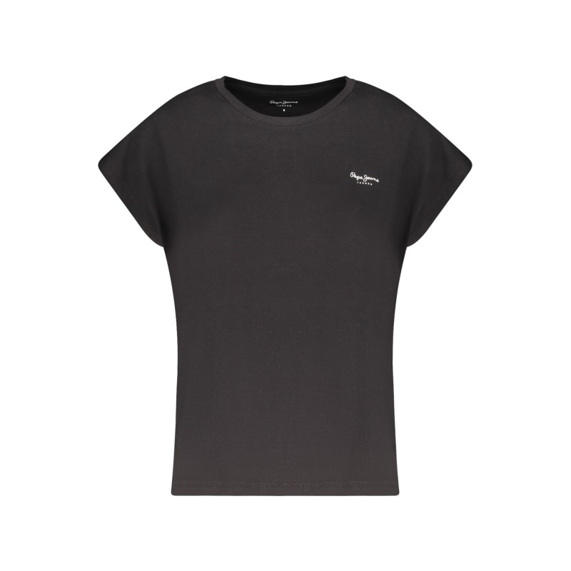 PEPE JEANS T-SHIRT MANICHE CORTE DONNA NERO