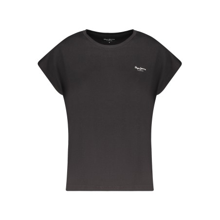 PEPE JEANS T-SHIRT MANICHE CORTE DONNA NERO