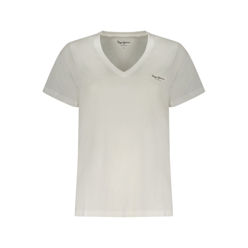 PEPE JEANS T-SHIRT MANICHE CORTE DONNA BIANCO