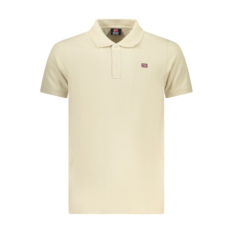 NORWAY 1963 POLO MANICHE CORTE UOMO BEIGE