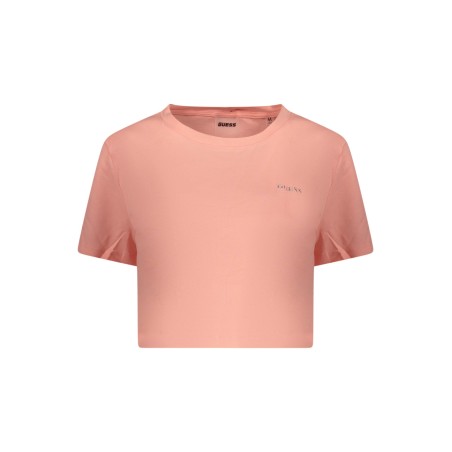 GUESS JEANS T-SHIRT MANICHE CORTE DONNA ROSA