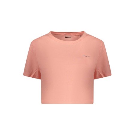 GUESS JEANS T-SHIRT MANICHE CORTE DONNA ROSA