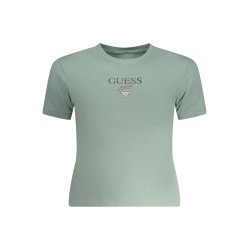 GUESS JEANS T-SHIRT MANICHE CORTE DONNA VERDE