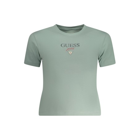 GUESS JEANS T-SHIRT MANICHE CORTE DONNA VERDE