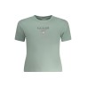 GUESS JEANS T-SHIRT MANICHE CORTE DONNA VERDE