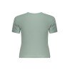 GUESS JEANS T-SHIRT MANICHE CORTE DONNA VERDE
