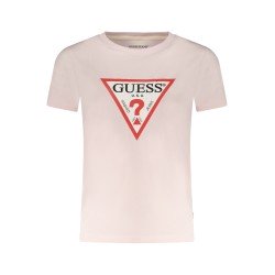 GUESS JEANS T-SHIRT MANICHE CORTE DONNA ROSA