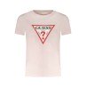 GUESS JEANS T-SHIRT MANICHE CORTE DONNA ROSA