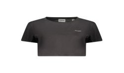 GUESS JEANS T-SHIRT MANICHE CORTE DONNA NERO