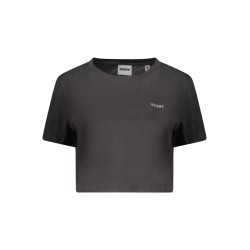 GUESS JEANS T-SHIRT MANICHE CORTE DONNA NERO