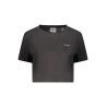 GUESS JEANS T-SHIRT MANICHE CORTE DONNA NERO