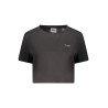 GUESS JEANS T-SHIRT MANICHE CORTE DONNA NERO