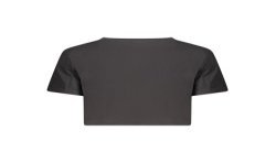 GUESS JEANS T-SHIRT MANICHE CORTE DONNA NERO