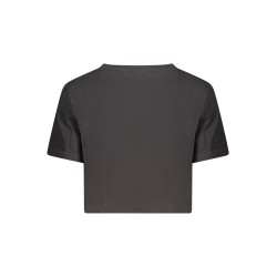 GUESS JEANS T-SHIRT MANICHE CORTE DONNA NERO