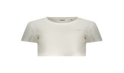 GUESS JEANS T-SHIRT MANICHE CORTE DONNA BIANCO