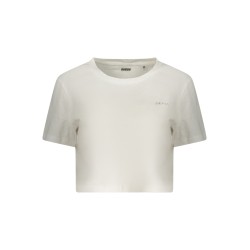GUESS JEANS T-SHIRT MANICHE CORTE DONNA BIANCO