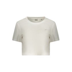 GUESS JEANS T-SHIRT MANICHE CORTE DONNA BIANCO