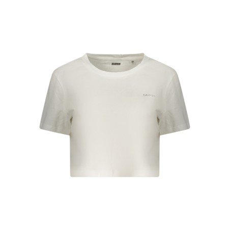 GUESS JEANS T-SHIRT MANICHE CORTE DONNA BIANCO