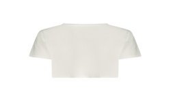 GUESS JEANS T-SHIRT MANICHE CORTE DONNA BIANCO